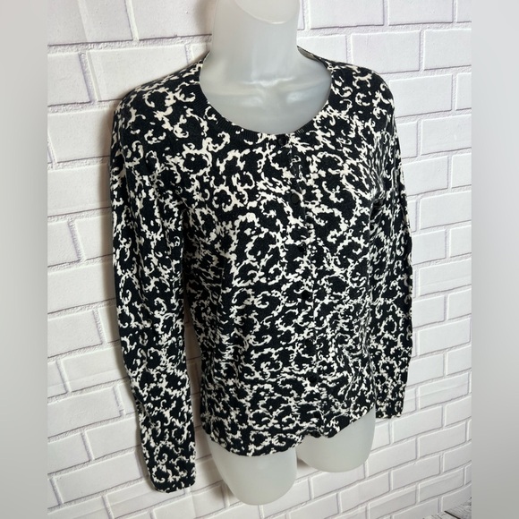 MERONA women Black and White Patterned cardigan Sweater/size S - Picture 6 of 8